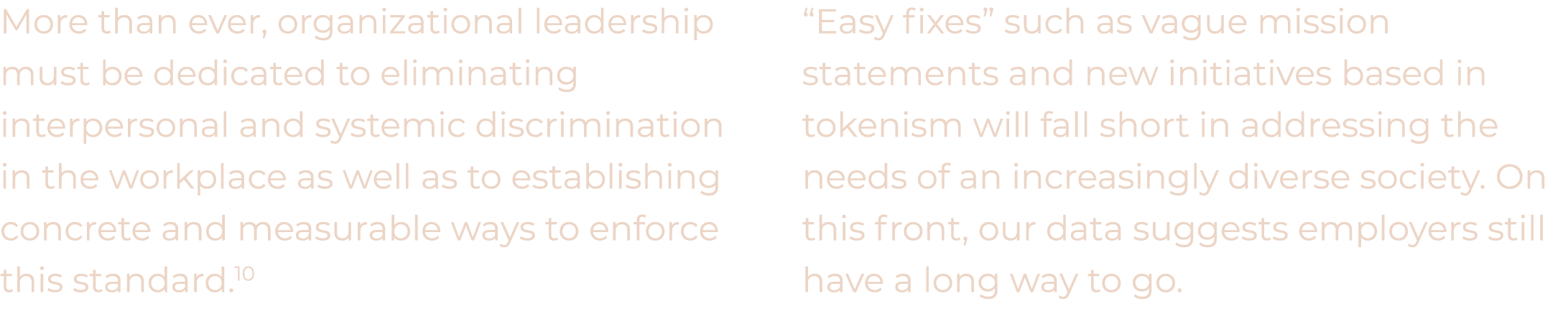 More than ever, organizational leadership must be dedicated to eliminating interpersonal and systemic discrimination ...