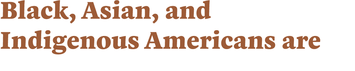 Black, Asian, and Indigenous Americans are