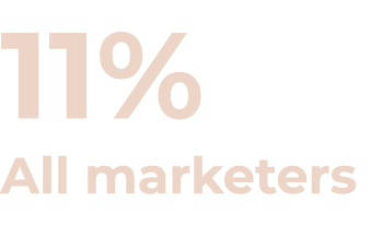 11% All marketers