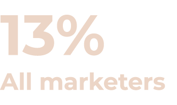13% All marketers