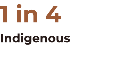 1 in 4 Indigenous 