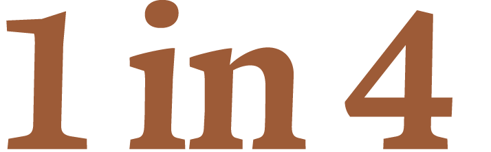 1 in 4