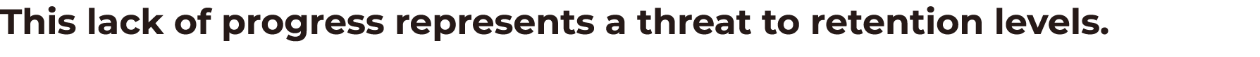This lack of progress represents a threat to retention levels.